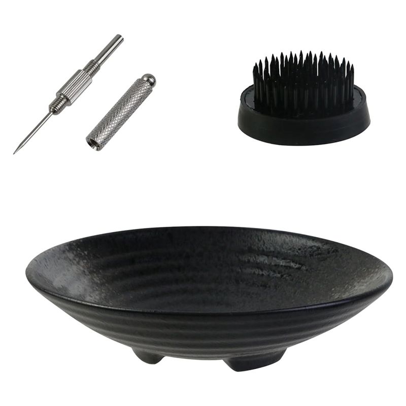 Ikebana Vase Kenzan - Kit Vas Ikebana, Mangkuk Ikebana Dan