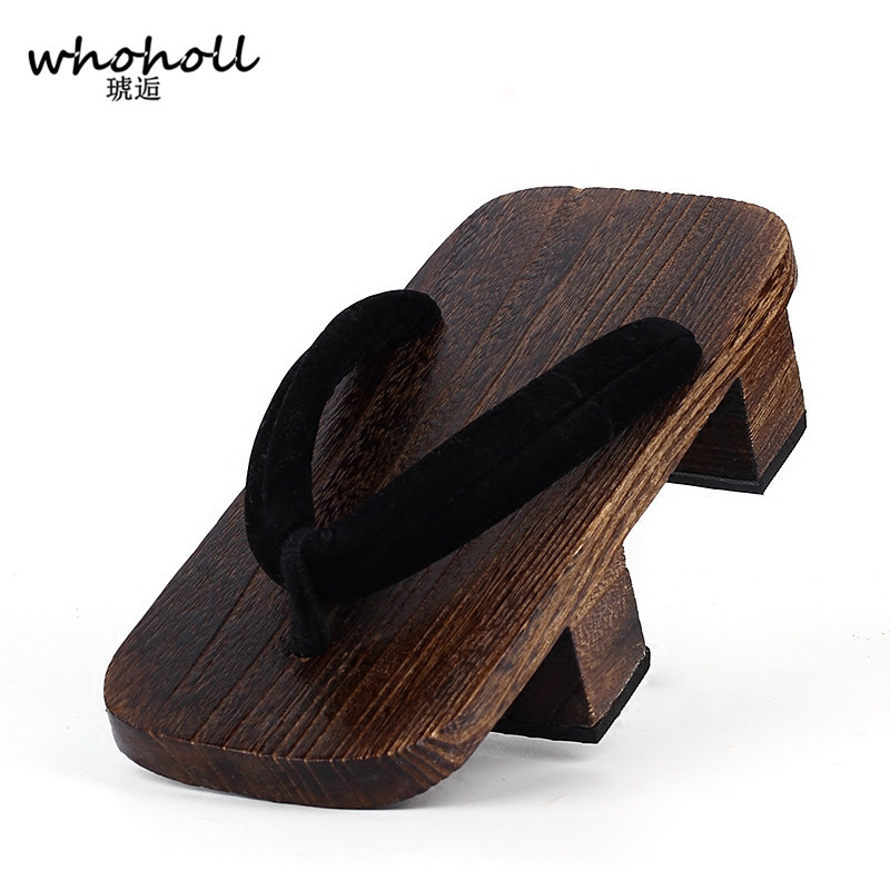 WHOHOLL Geta Sandal Dua Gigi C - Geta Wooden Sandal ulasan dan harga