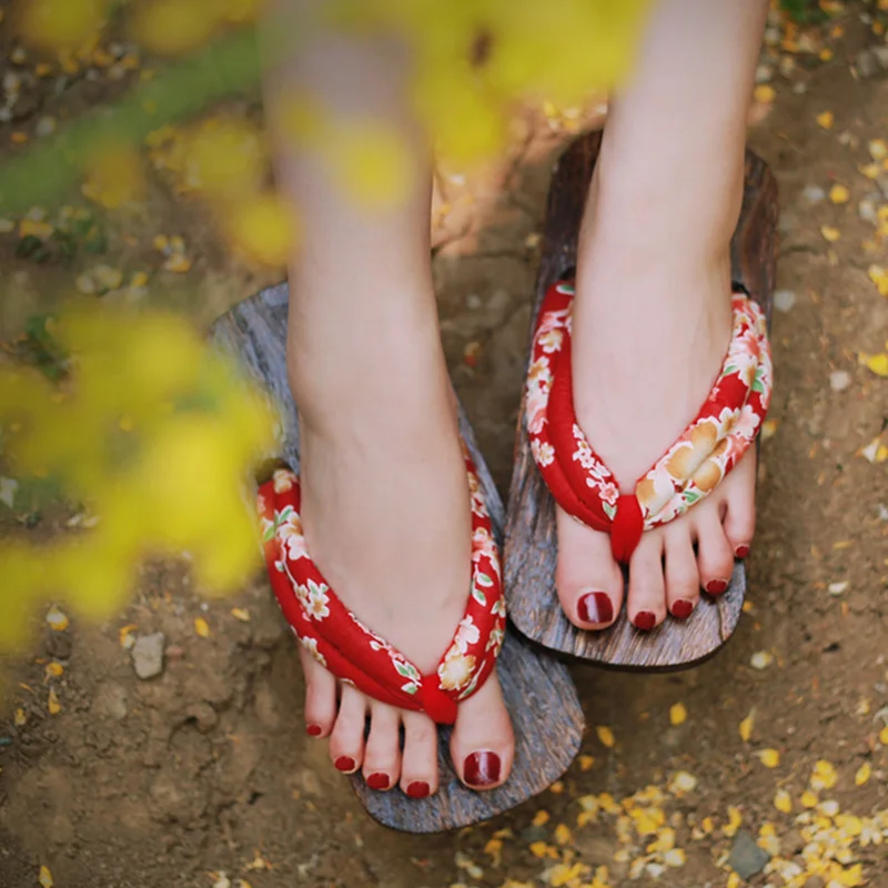 Sepatu Cosplay Wanita Sandal K - Geta Wooden Sandal ulasan dan harga
